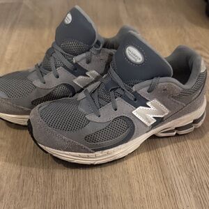 New Balance Kids' Gray and White Sneakers